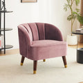 Fauteuil d'appoint rembourré avec pieds en bois