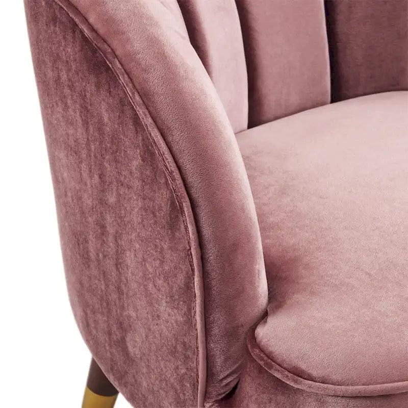 Fauteuil d'appoint rembourré avec pieds en bois